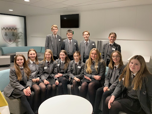 Year 8 pupils proudly show family members around Ponteland High School