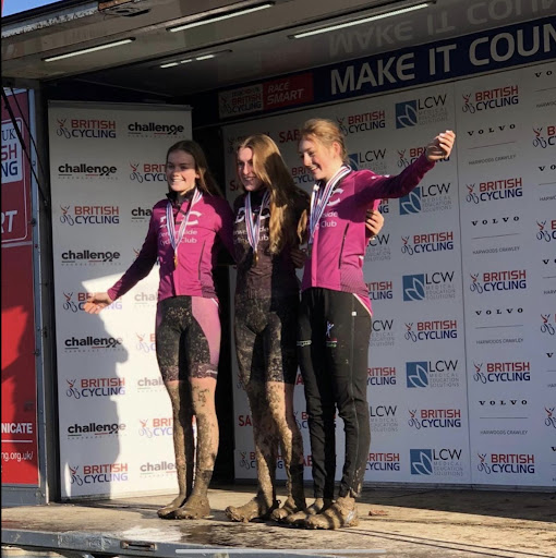 Phoebe and team-mates in first place overall in Junior Women’s team event at National Championships